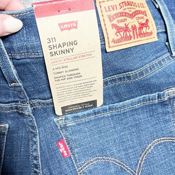 NWT Levi's Women's 721 High Rise Skinny Jeans Blue Stretch Denim Size 28 - Picture 11 of 16